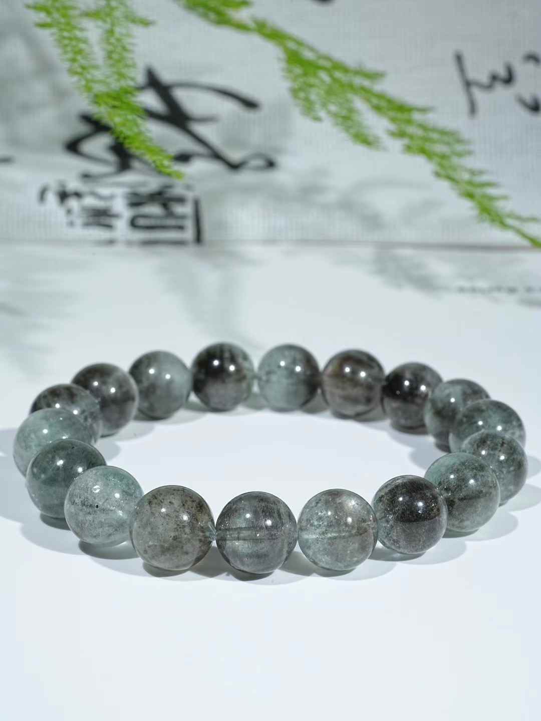 Aquamarine Black Flash Bracelet 10.7mm