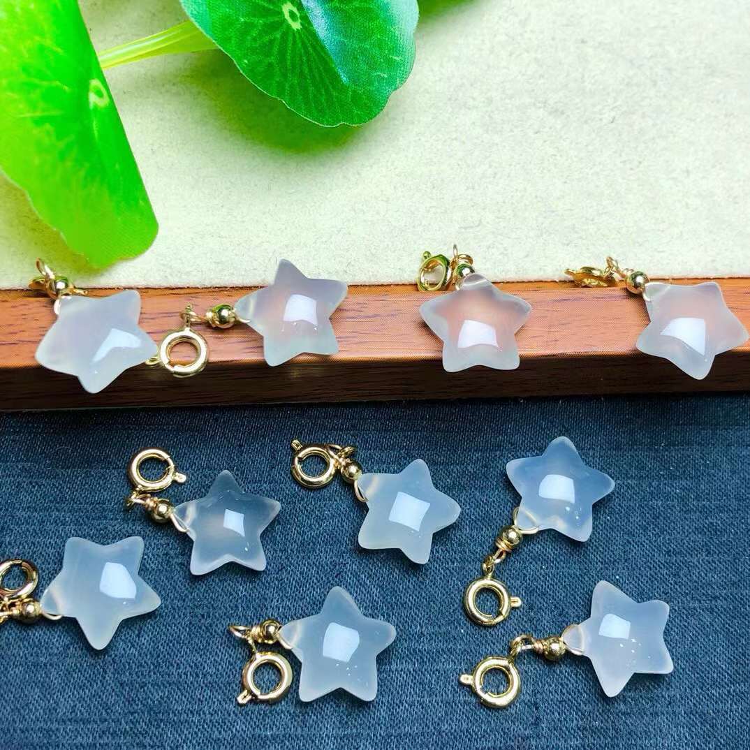 White agate star size 13mm special price of $4 / piece