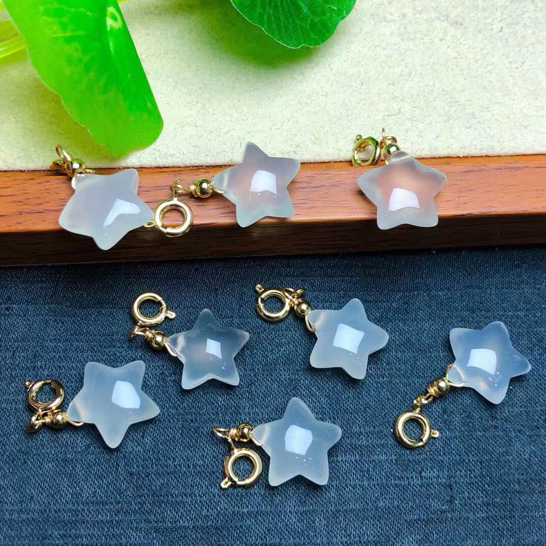 White agate star size 13mm special price of $4 / piece