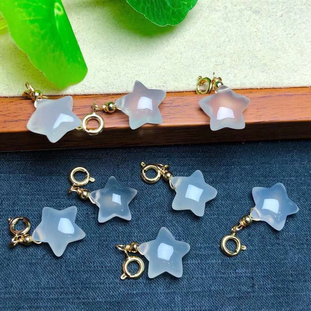 White agate star size 13mm special price of $4 / piece