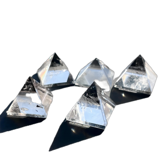 Natural white crystal pyramid ornaments