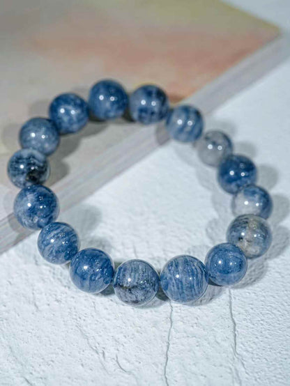 Blue rabbit hair melaleuca bracelet size 12.5mm