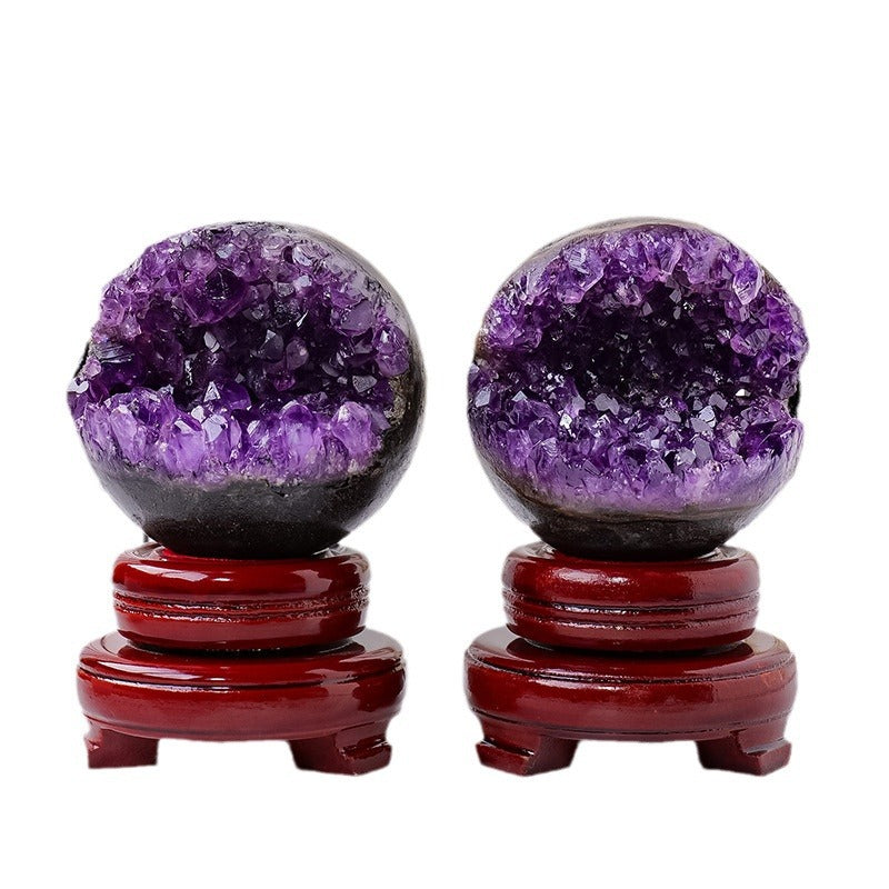 Natural amethyst cluster open smile amethyst raw stone amethyst geode crafts ornaments