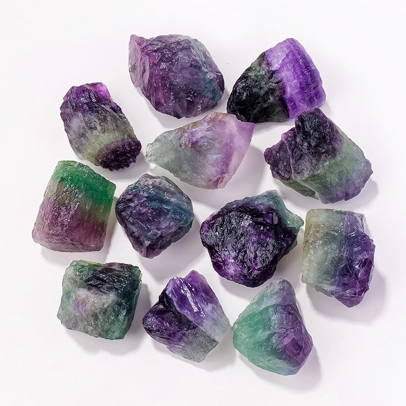 Natural colored fluorite crystal demagnetizing stone ornaments